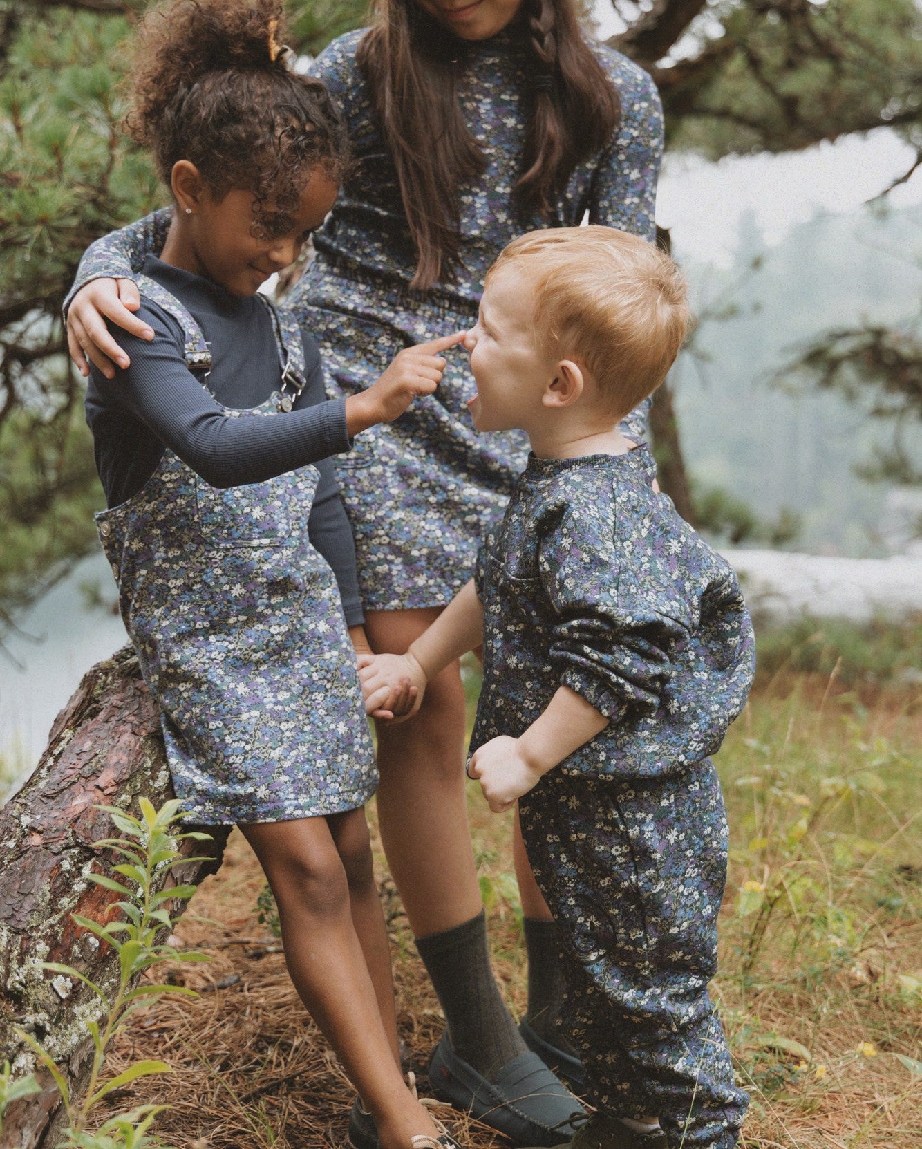 Denim Jumper Navy Liberty Print