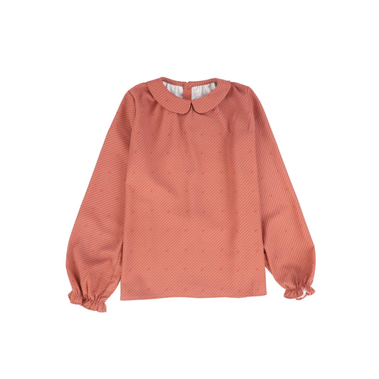 Girls Striped Logo Blouse and Skirt Set