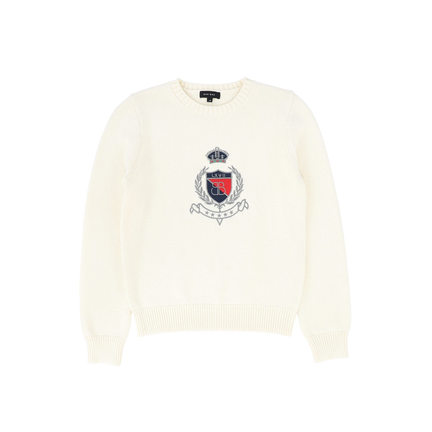 Knit Crest Sweater - Ivory