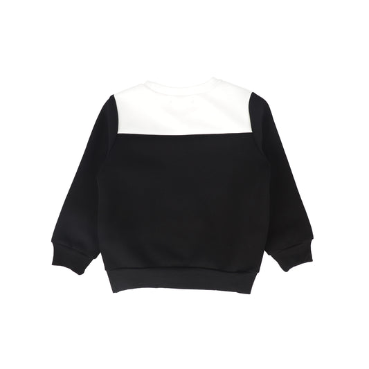 Color Block Bee Sweatshirt - Black/White
