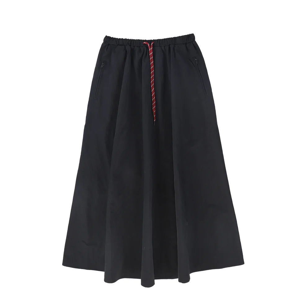 Black Drawstring Maxi Skirt