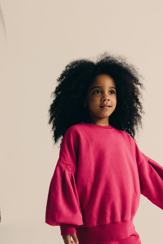 WASHED PINK BALLOON SWEATSHIRT