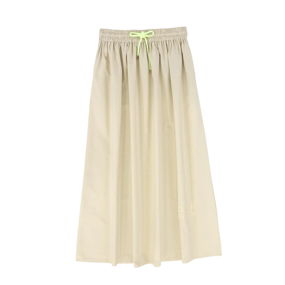 Rope Drawstring Maxi Skirt- Tan