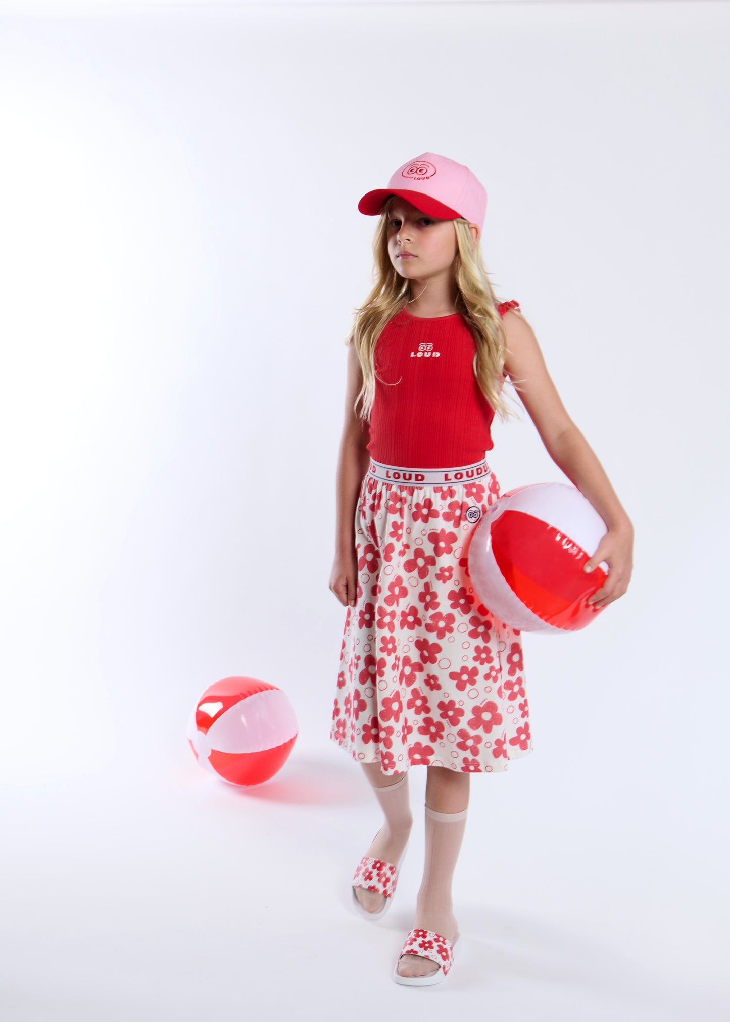 NATURA Red Ruffle Vest