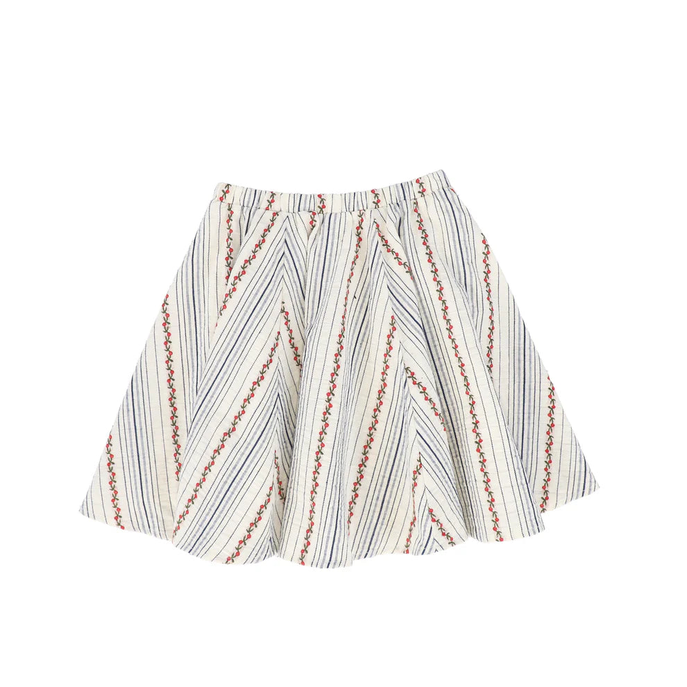 Striped Floral Skirt