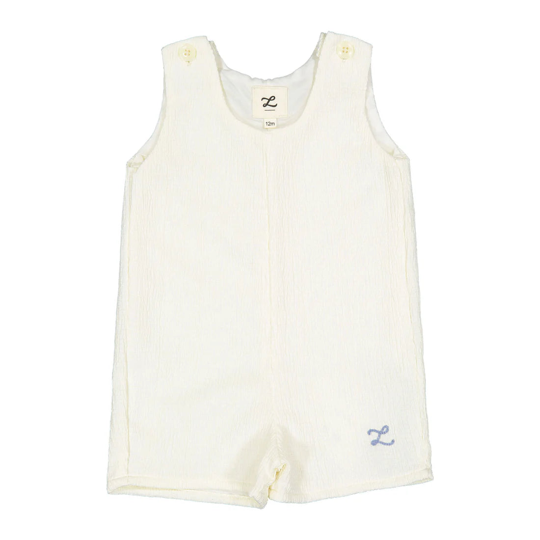 Cream Seersucker Romper