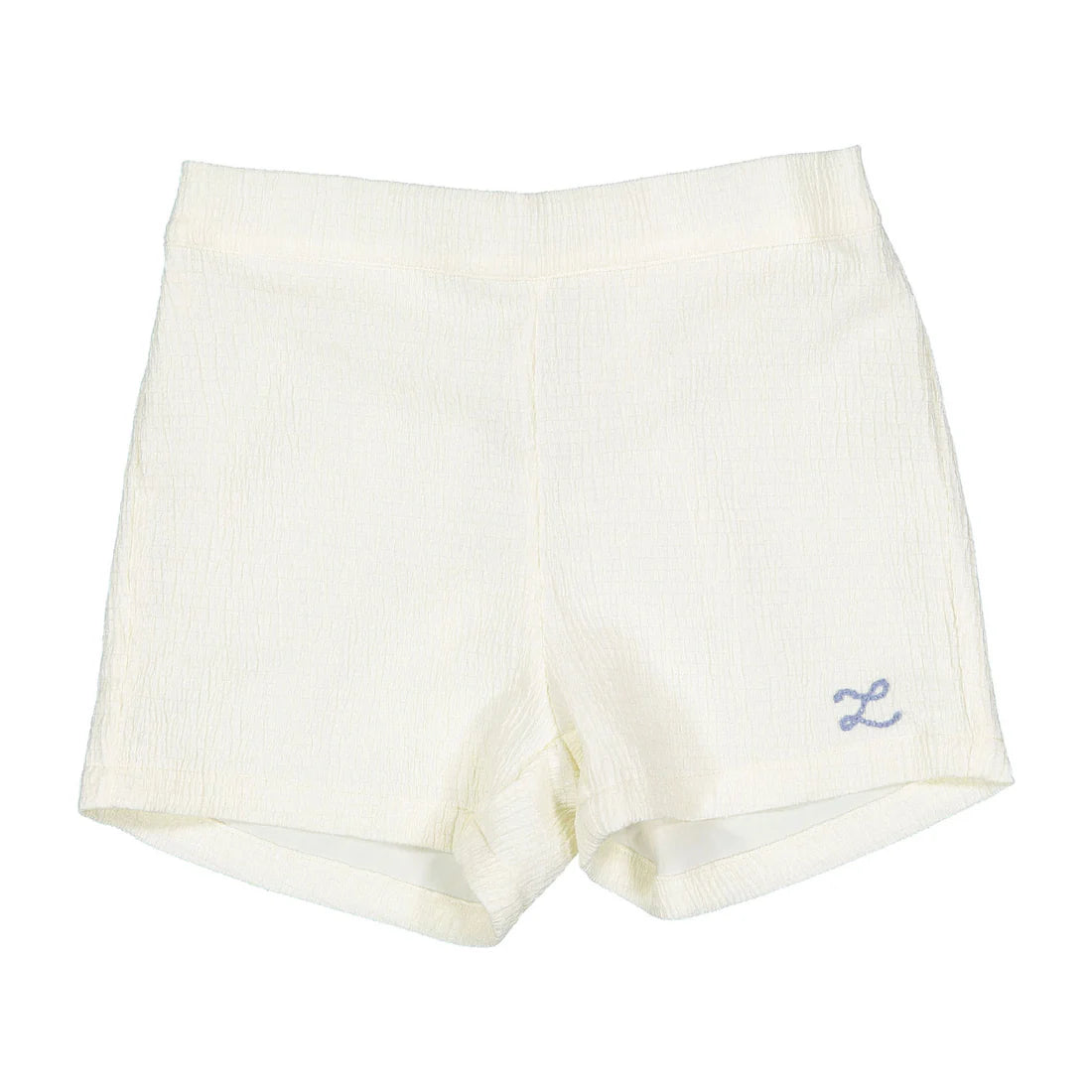 Cream Seersucker Shorts