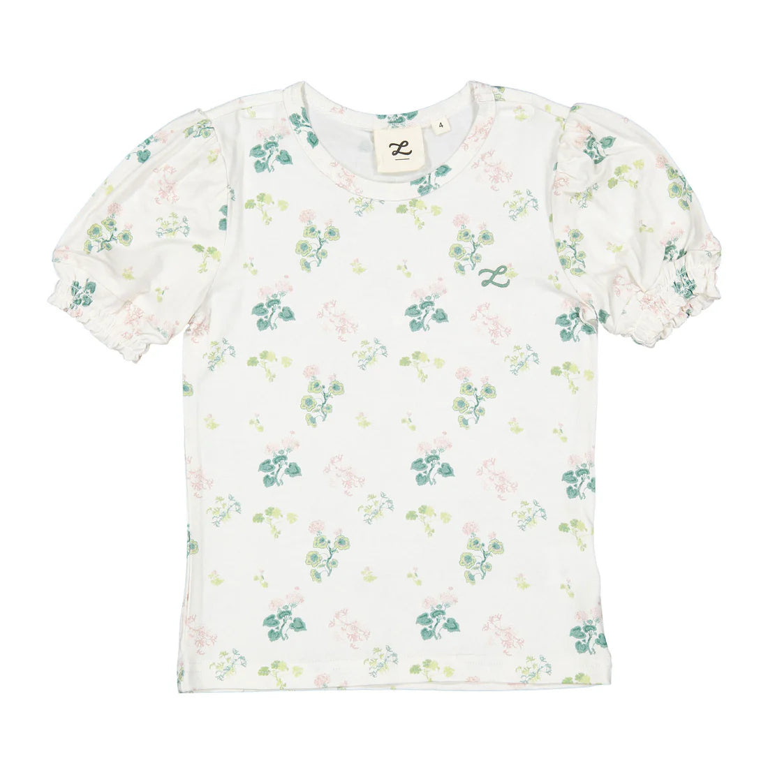 Geranium Short Sleeve Puff Tee