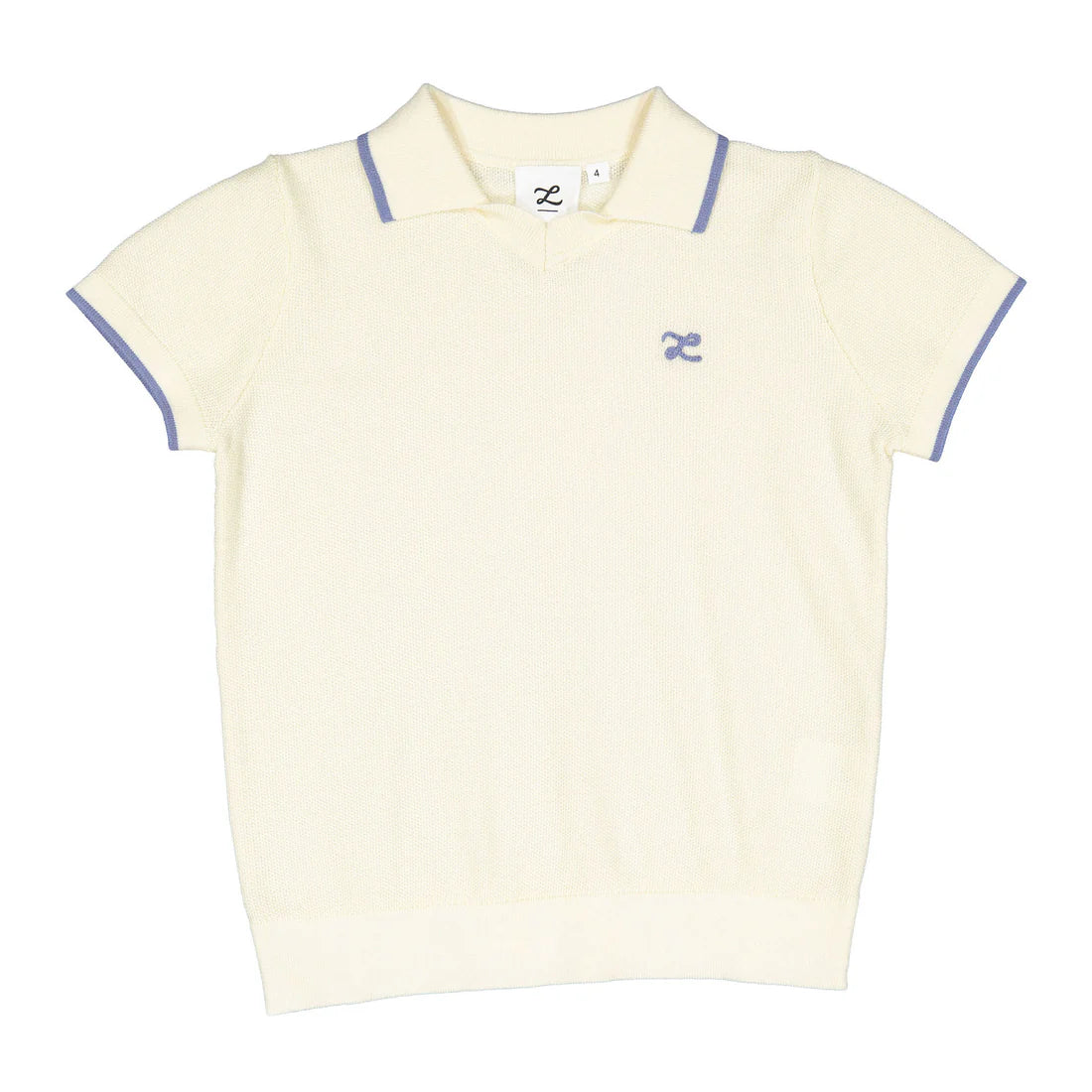 Cream V Neck Line Sweater