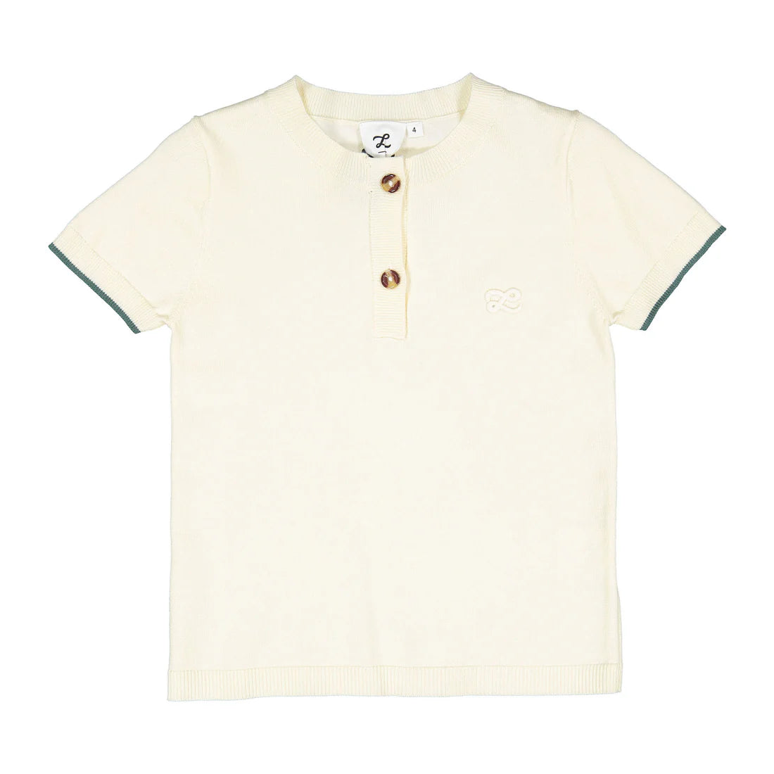 Cream Piped Henley Sweater
