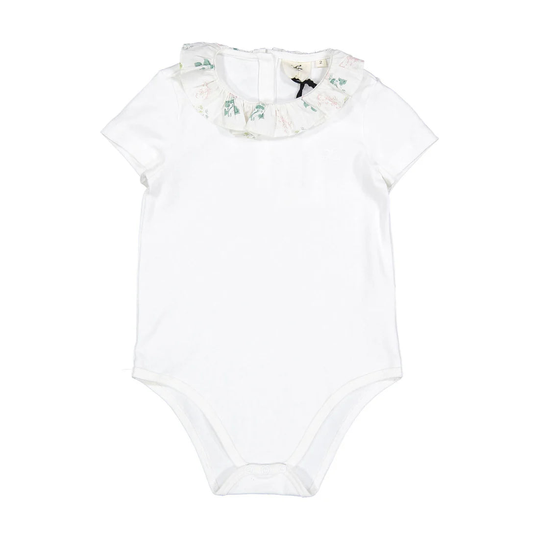 Geranium Ruffle Collar Onesie