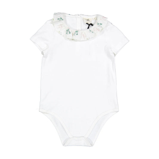 Geranium Ruffle Collar Onesie