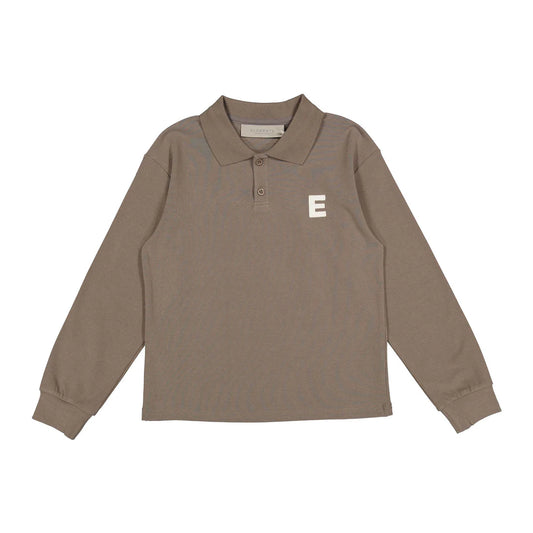 Taupe E Logo Polo