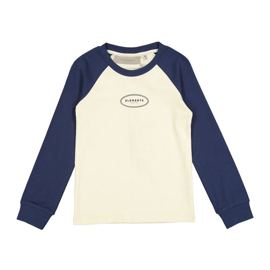 Cream Two Toned Baseball Tee