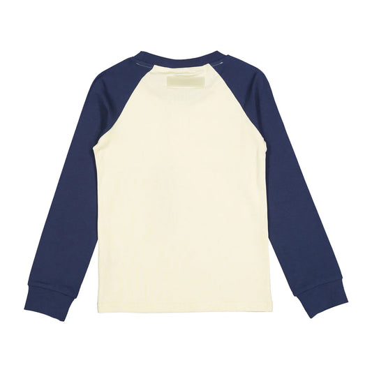 Cream Two Toned Baseball Tee