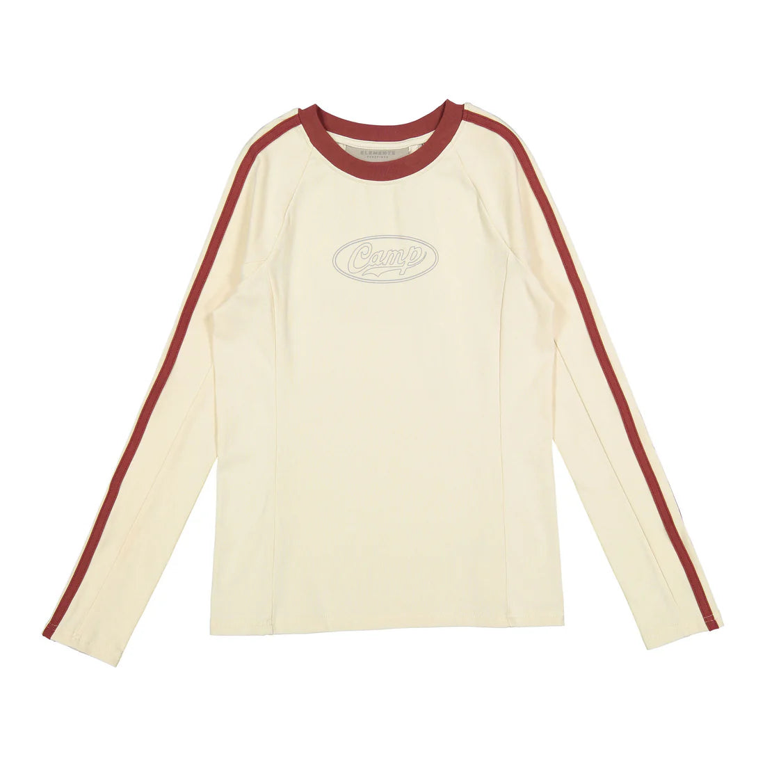 Cream/Rust Stripe Sleeve Tee