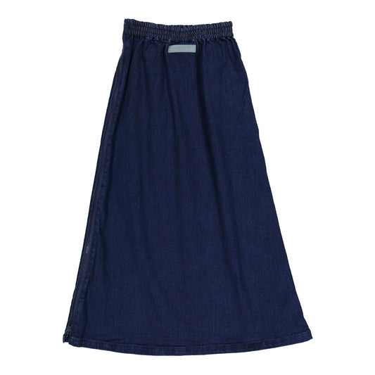 Dark Denim Mock Zip Skirt