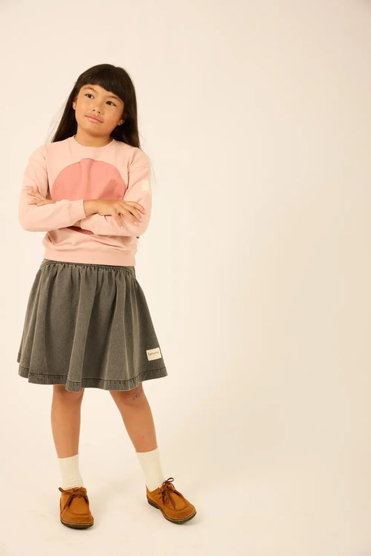 Pink Girls Circle Patch Sweatshirt