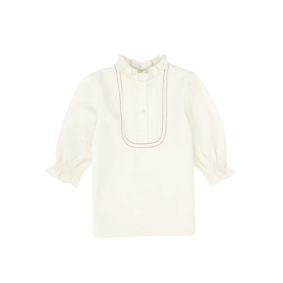 Pleated Bib Blouse