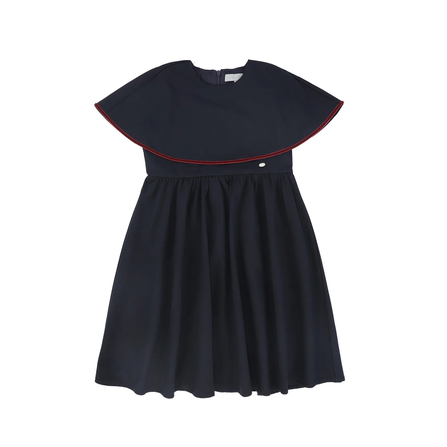 Wool Velvet Trim Dress