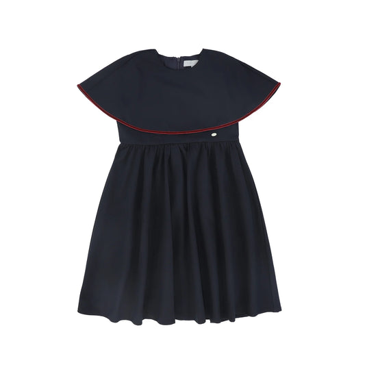 Wool Velvet Trim Dress