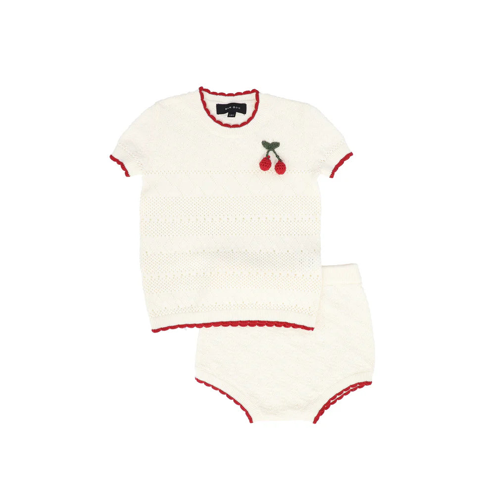 Open Knit Scallop Trim Set