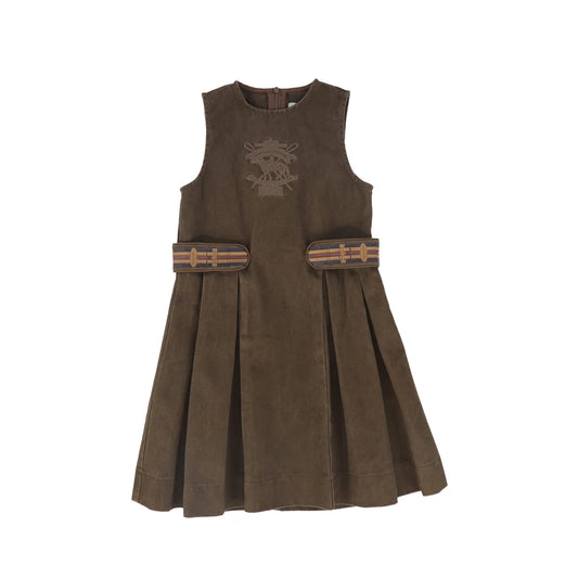 Denim Embroidered Pleat Jumper