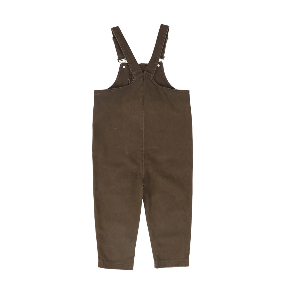 Denim Embroidered Overalls