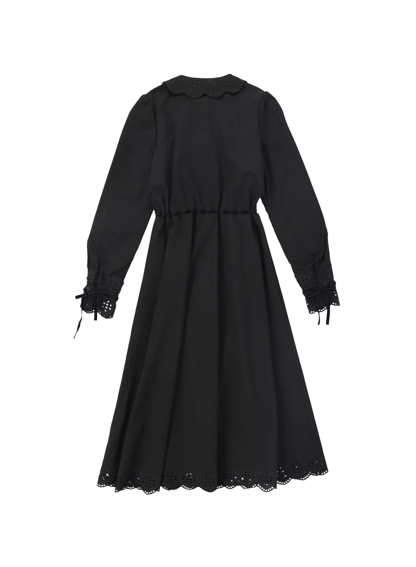 Velvet Ribbon Eyelet Dress