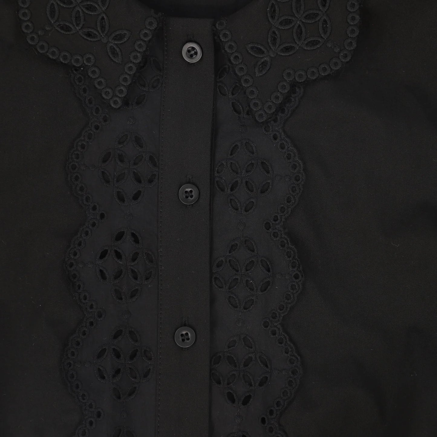 Velvet Ribbon Eyelet Dress