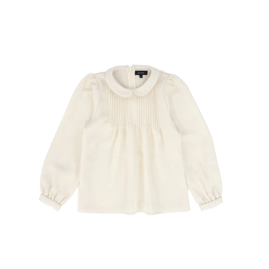 Pleat Peter Pan Collar Blouse