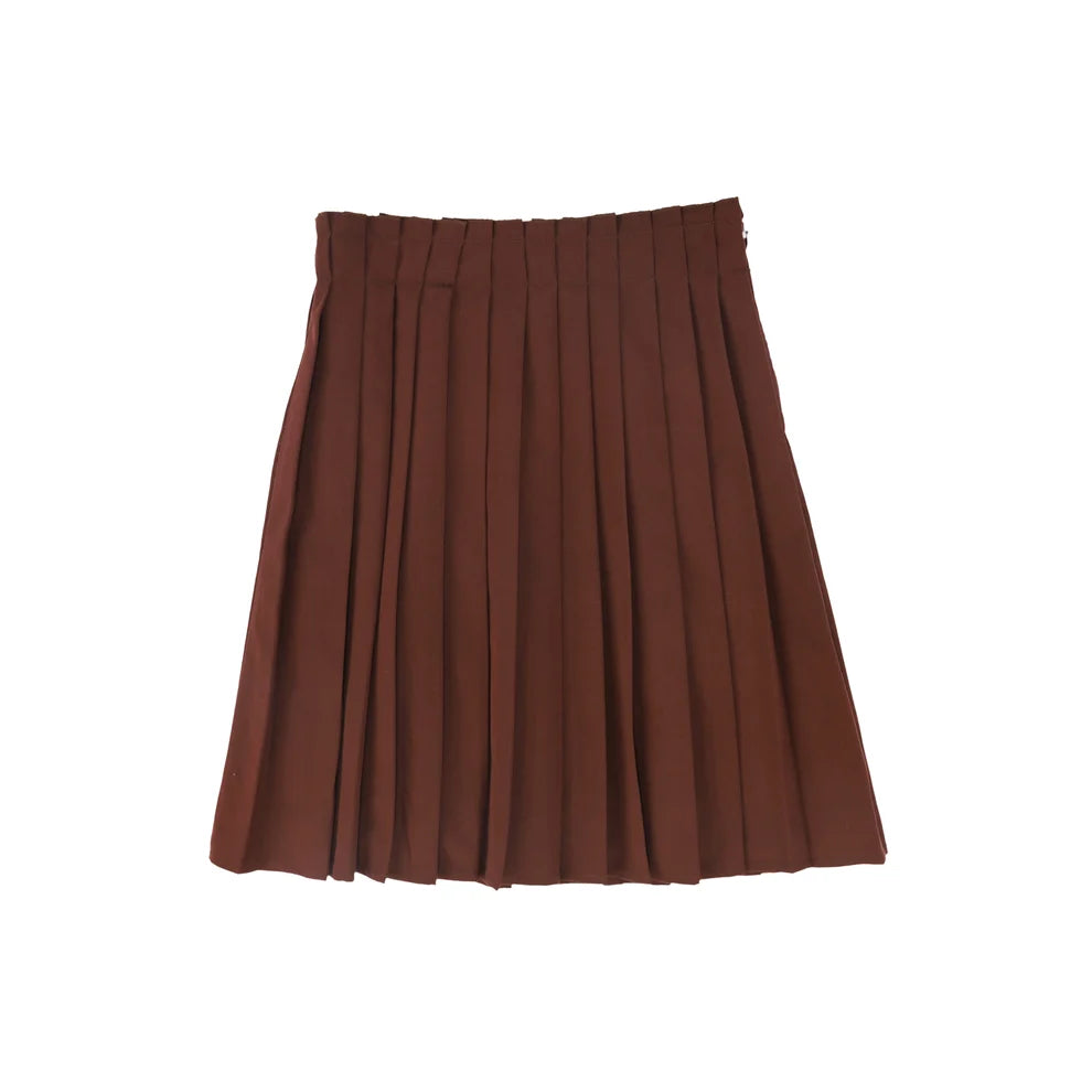 Gathered Waist Pleat Skirt