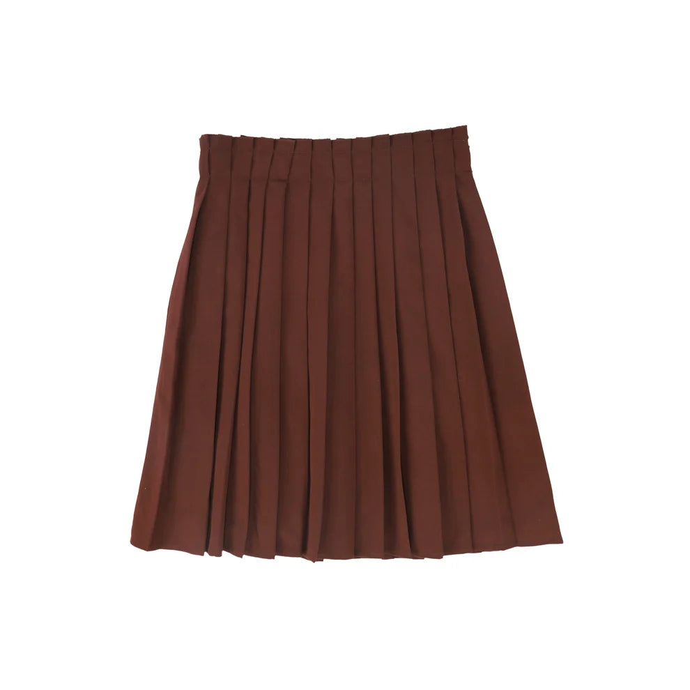 Gathered Waist Pleat Skirt