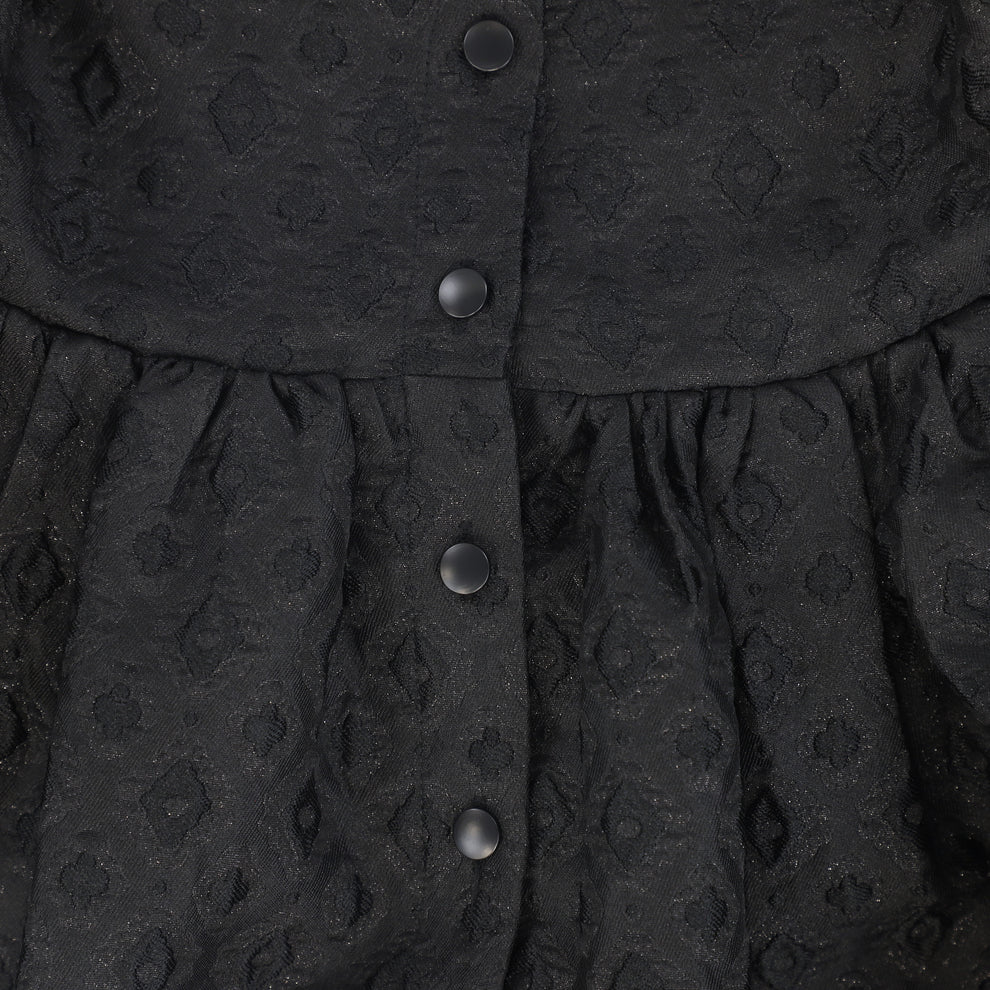 Textured Brocade Waisted Jumper