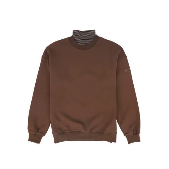 Striped Turtleneck Sweatshirt