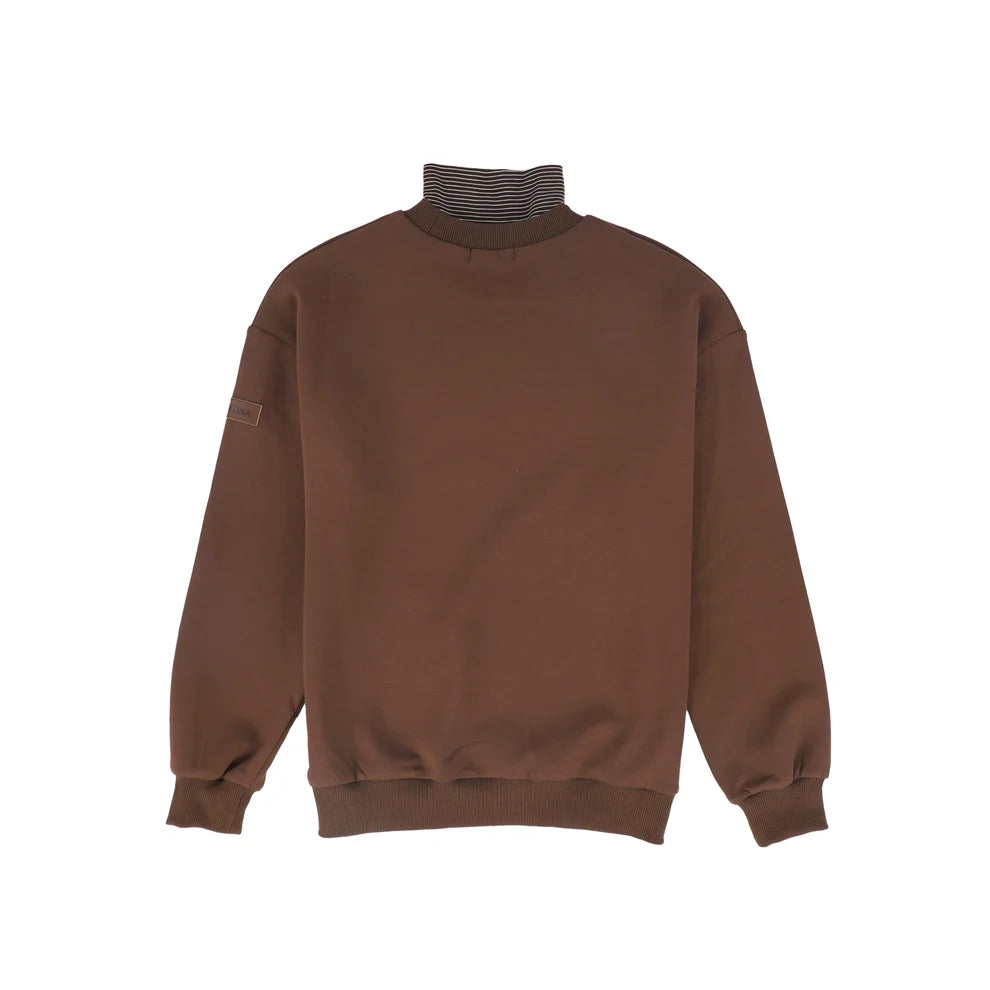 Striped Turtleneck Sweatshirt