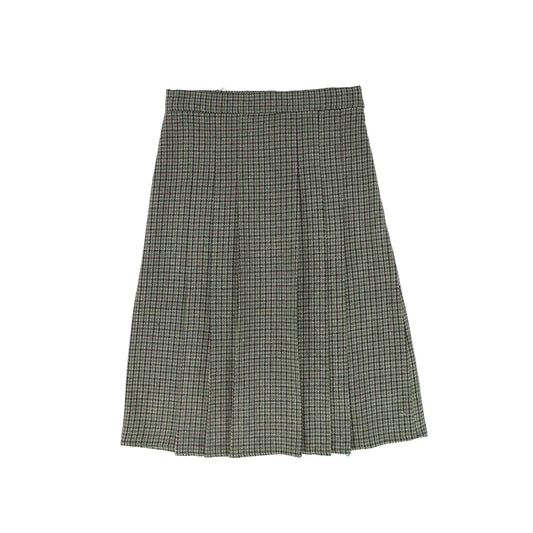 Houndstooth Pleat Skirt