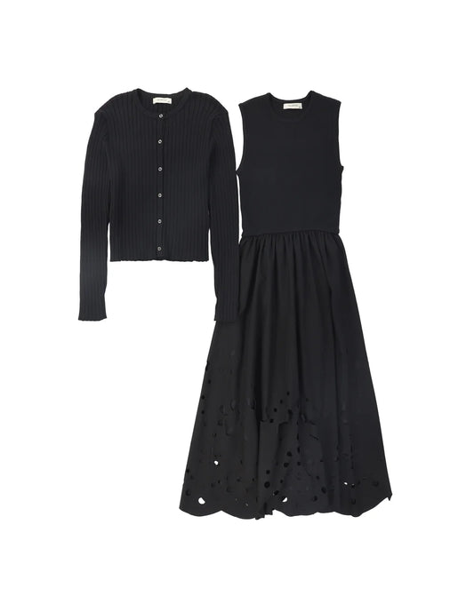 Knit Eyelet Jumper Set