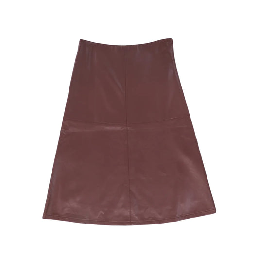 Leather Seam Waisted Skirt