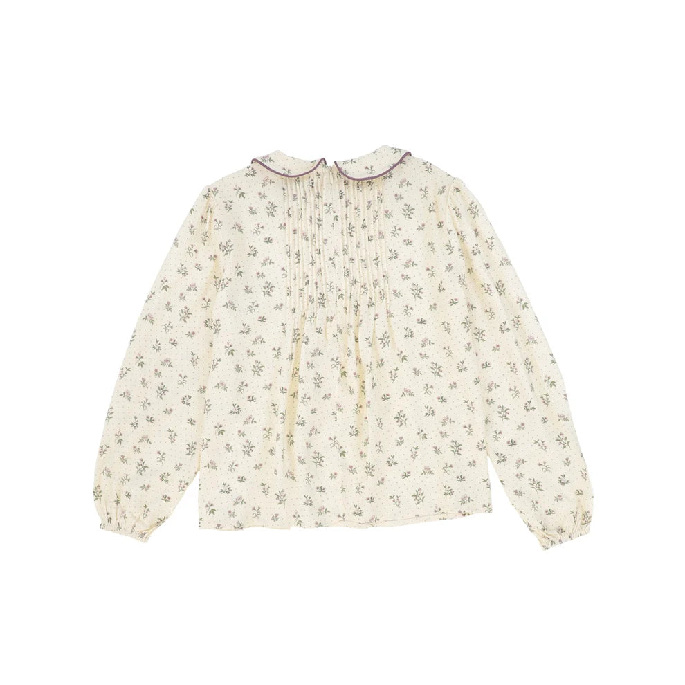 Floral Print Pleat Blouse