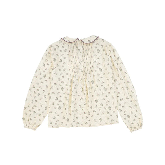 Floral Print Pleat Blouse