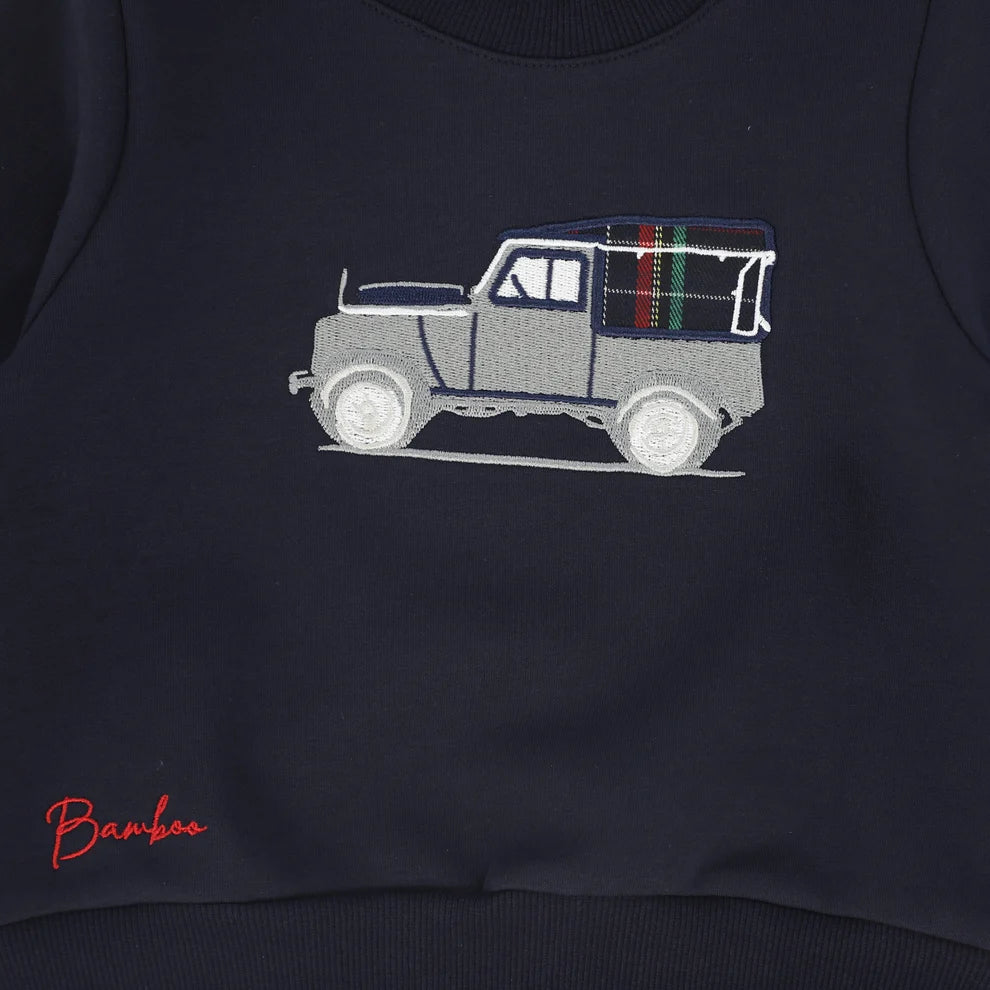 Truck Embroidered Sweatshirt Set