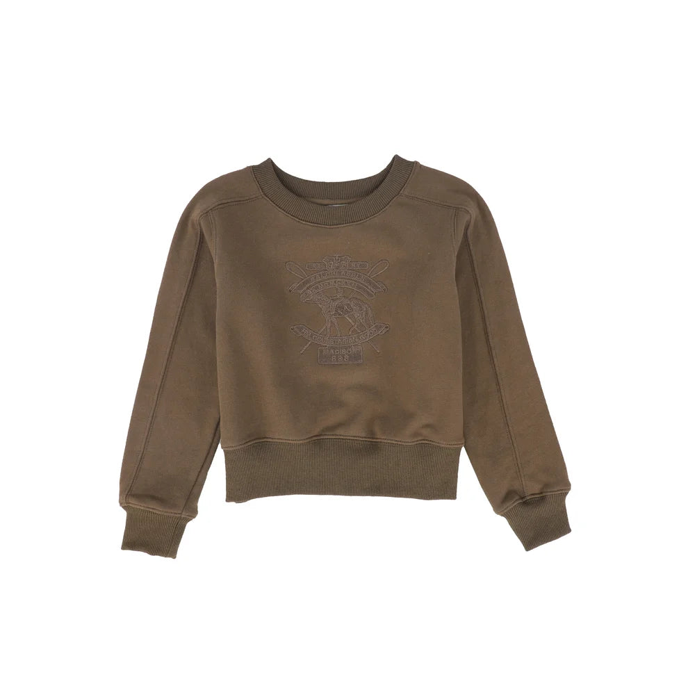 Embroidered Seam Sweatshirt