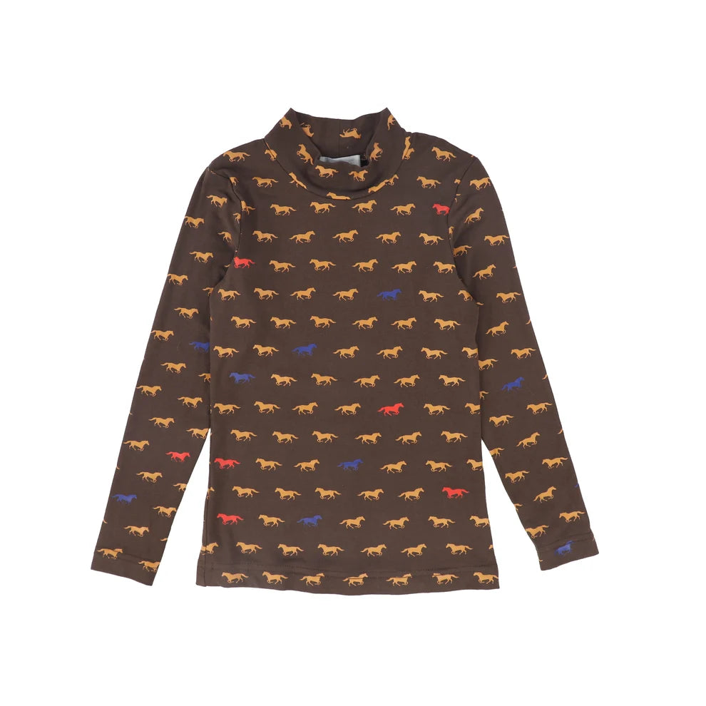 Horse Print Turtleneck