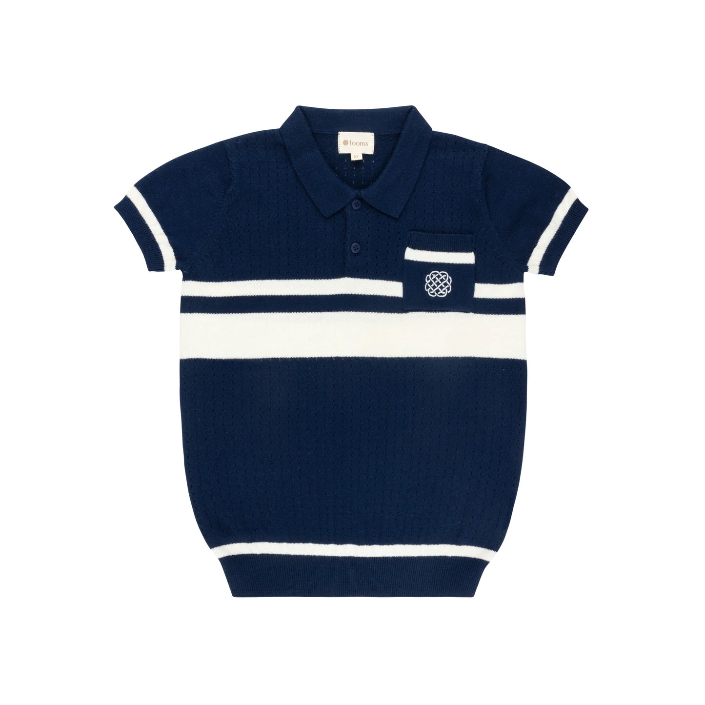 Boys Mesh Knit Polo – Navy