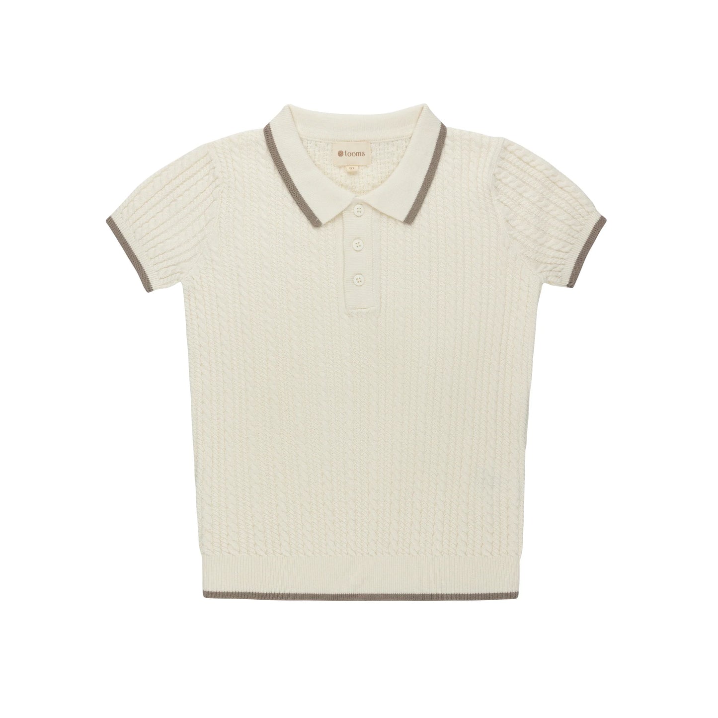 Embroidered Trim Collection Boys - Ivory/Taupe