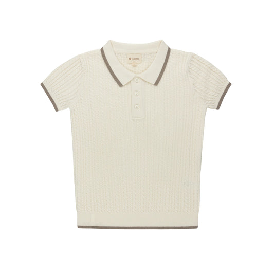 Embroidered Trim Collection Boys - Ivory/Taupe
