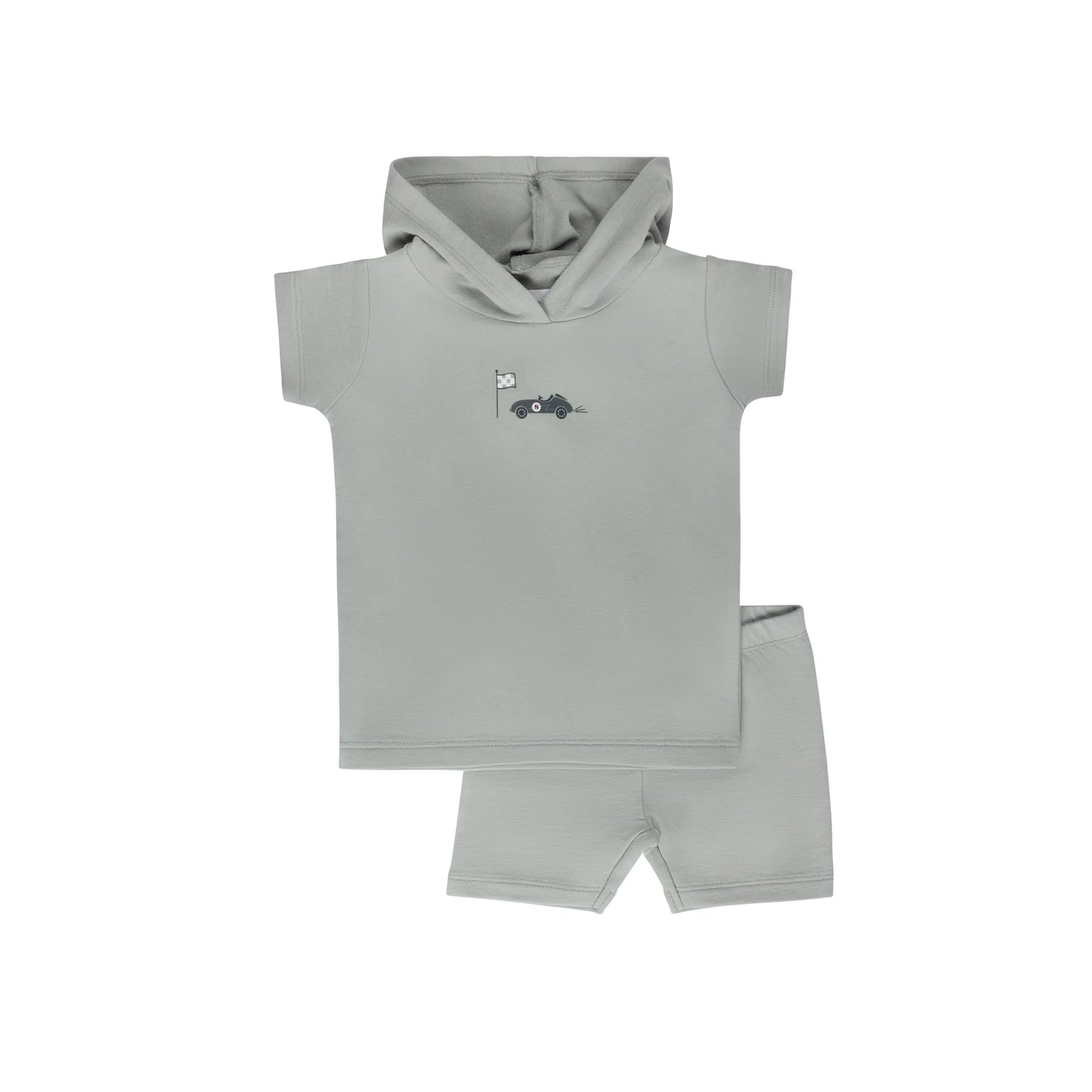 Blue Race Car Boys Tee and Shorts