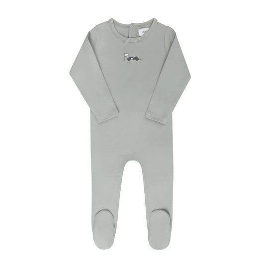 Blue Race Car Footie