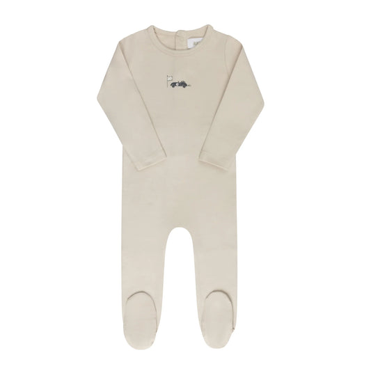Tan Race Car Footie